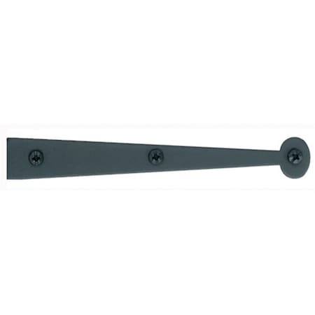 Acorn Mfg Acorn AIZBP Flush Dummy Smooth Iron Bean Strap Cabinet Hinge Black AIZBP